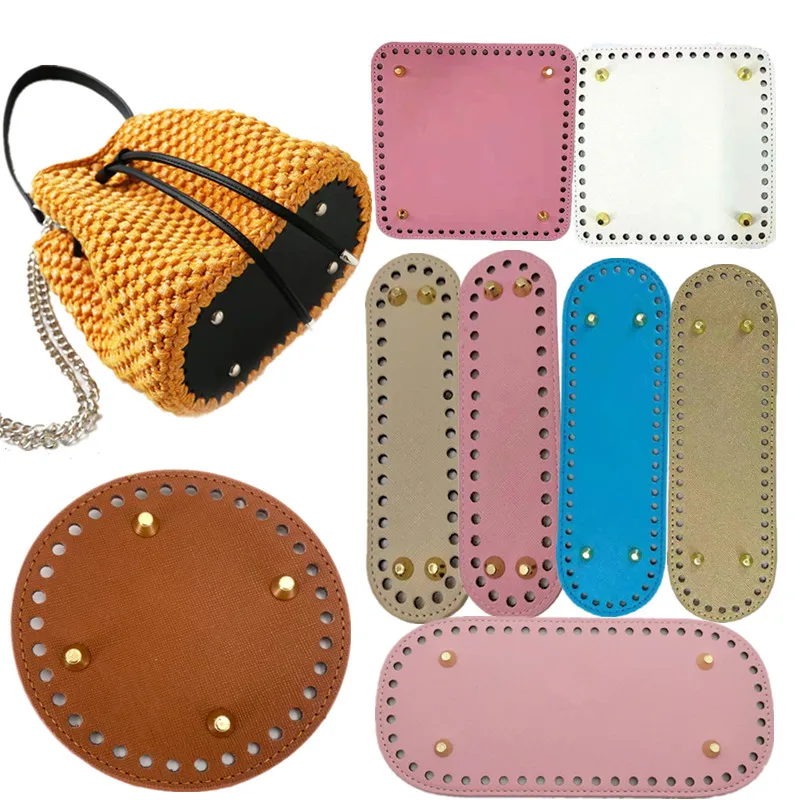 

Женская круглая трикотажная сумка с заклепками, с отверстиями