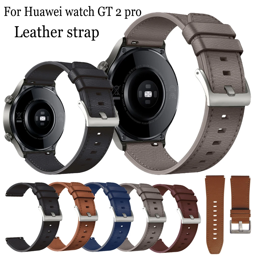 Ремешок из натуральной кожи для Huawei watch GT2 pro браслет смарт-часов Watch GT Active 46 мм 22 |