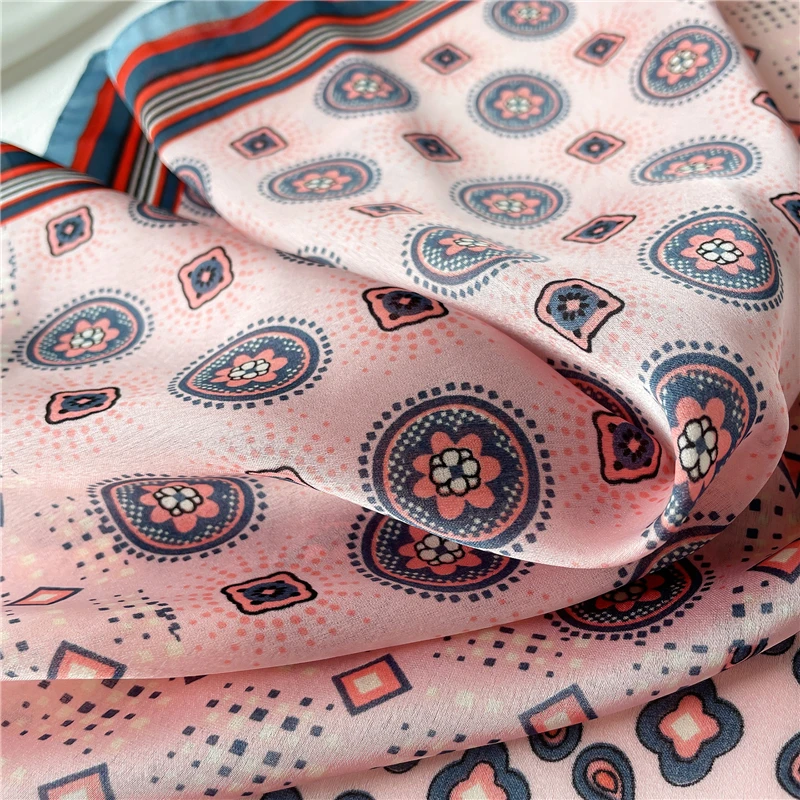 

Paisley Hip Hop Scarf Headband Women Square Silk Neck Scarves Bandana Kerchief Hair Band Foulard Female Summer New