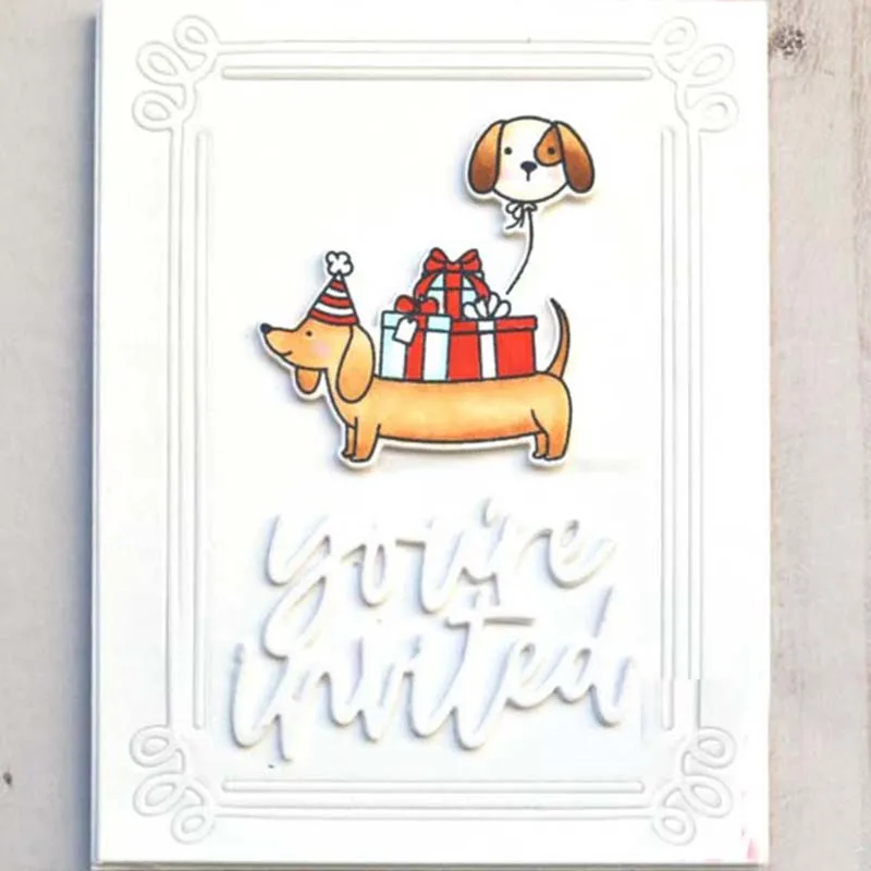 Металлические штампы с надписью и границей штампованные формы для украшения