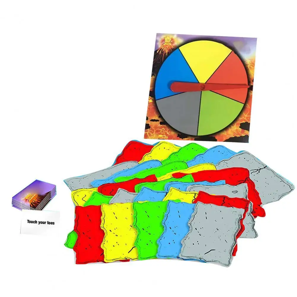 

Creative Volcano Children Rotating Cards Family Interactive Solitaire Board Game