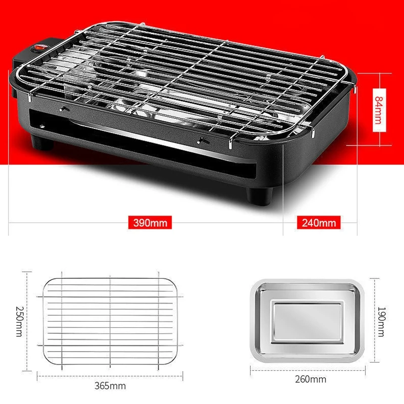 

Multifunctional Electric Barbecue Grill Household Smokeless Teppanyaki Barbecue Grill Electric Grill 220V Indoor Barbecue Machin