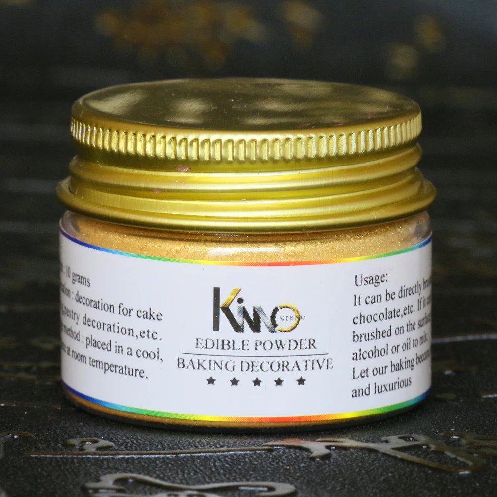 Пищевой порошок золотого цвета для украшения торта выпечки кондитерских изделий