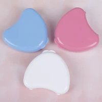 dental care orthodontic retainer box case for denture teeth whitening mouth guard storage heart shape false oral hygiene dents