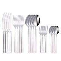 silver cutlery set forks knives spoons 20 piece dishwasher safe christmas tableware wedding gift stainless steel dinnerware set