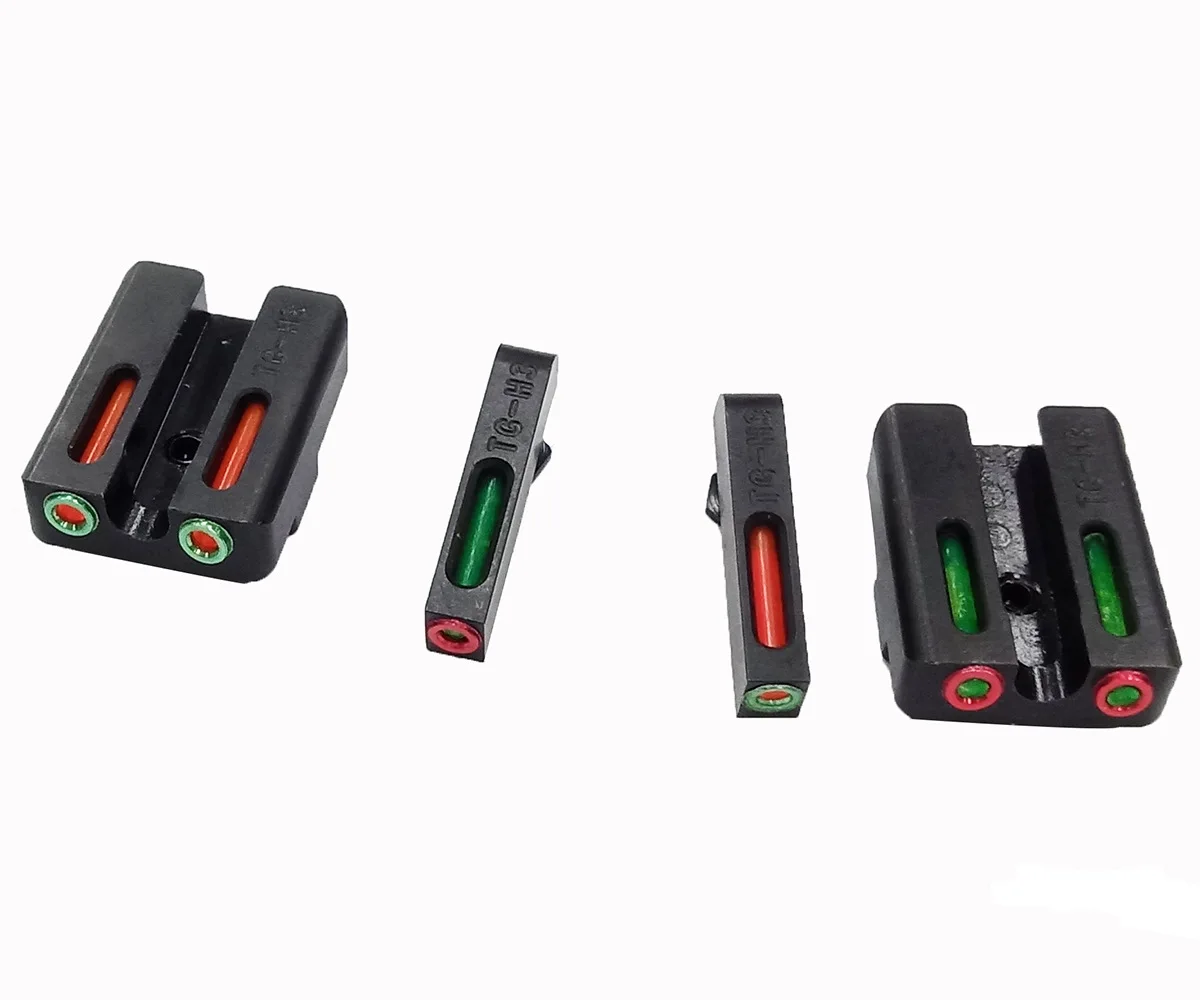 Tactical Fiber Optic Sight Set Red Green Front Rear For Glock Hunting Gun Accessories | Спорт и развлечения