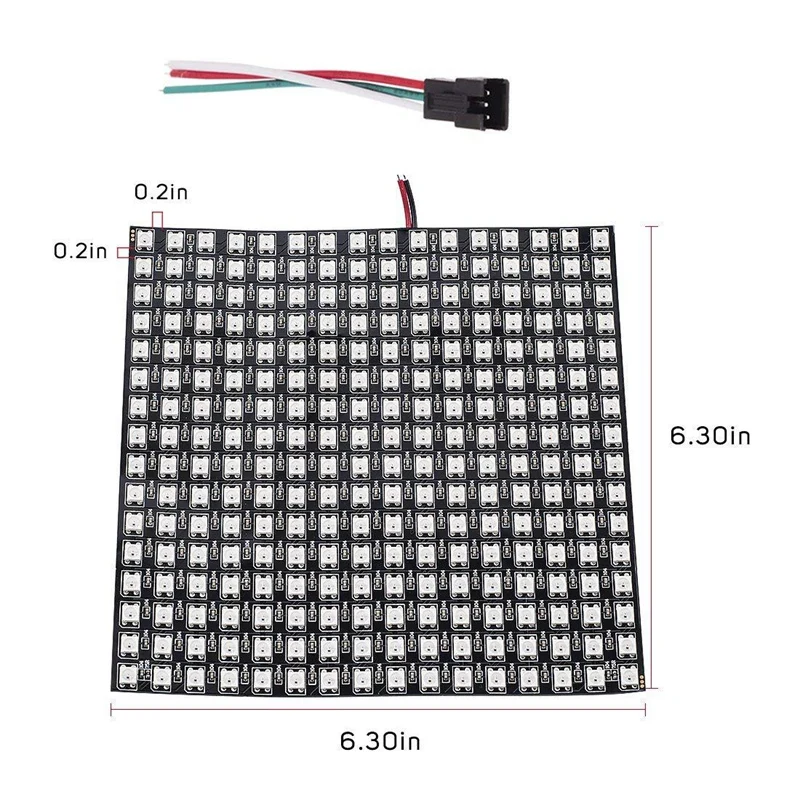 WS2812B 16x16 пикселей 256 Пиксели цифровой гибкий светодиодный Панель индивидуально