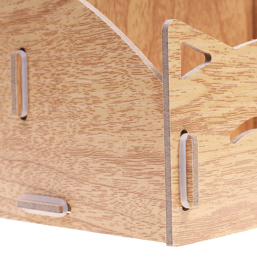 Деревянный самодельный держатель для ручек с милым котом настольный органайзер