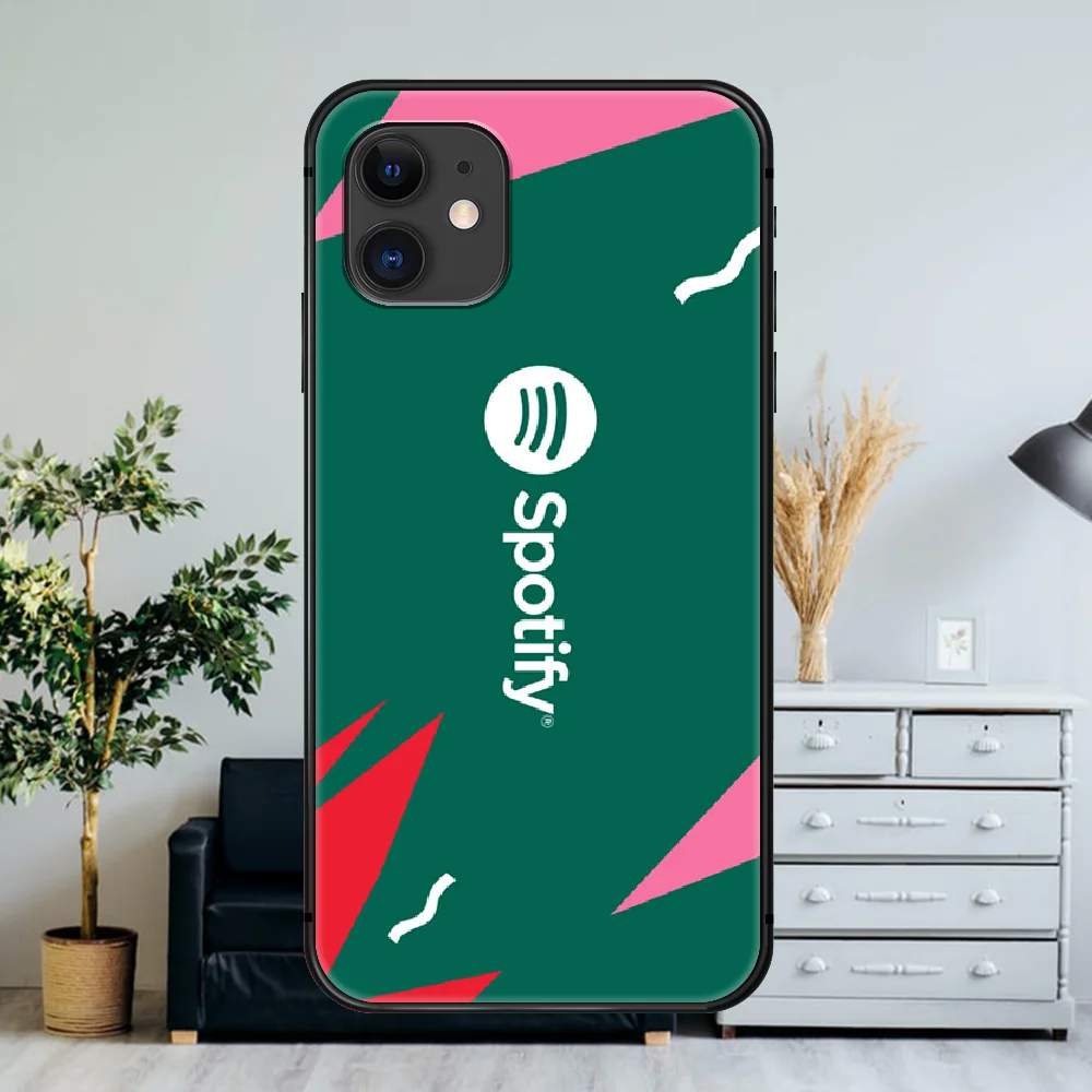 

Fashion Spotify Premium luxury Phone Case For iPhone 4 4s 5 5S SE 5C 6 6S 7 8 Plus X XS XR 11 12 Mini Pro Max 2020 black Prime