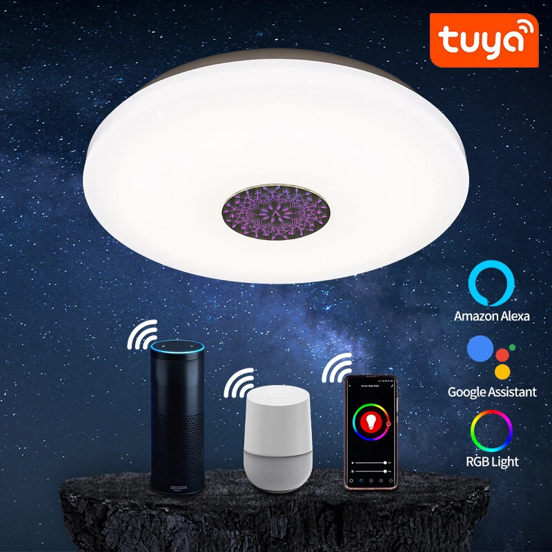 

2020 NEW Smart Modern Ceiling Light Wifi Voice Control Suitable For Lliving Room Bedroom Kitchen, Dimming Color LED Ceiling Lamp