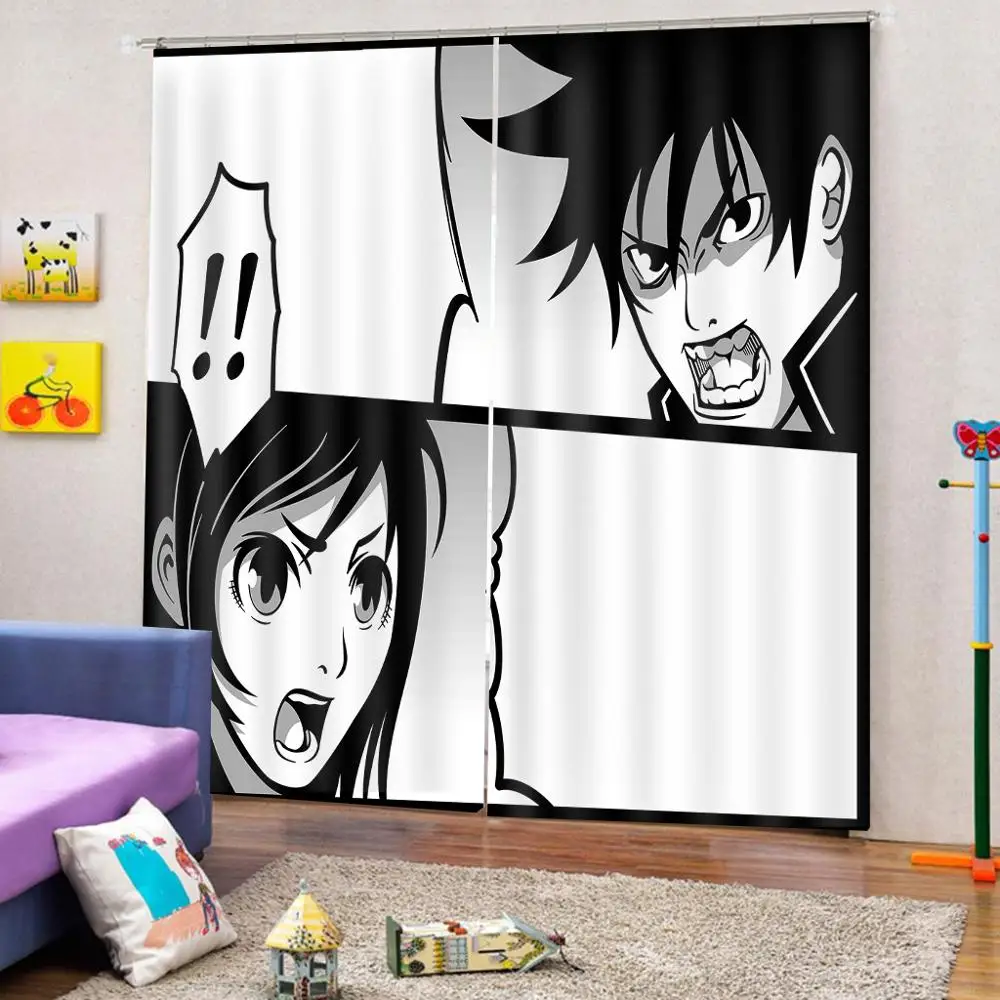 Тканевые затемняющие шторы для гостиной спальни с героями мультфильмов