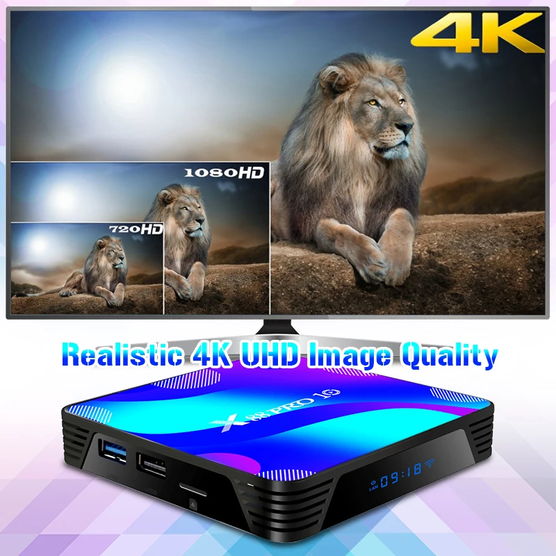 ТВ Box Android 10 X88 PRO RK3318 коробка двухъядерный процессор Wi-Fi 2 4G 5G BT 4 0 Youtube медиа-плеер ГБ