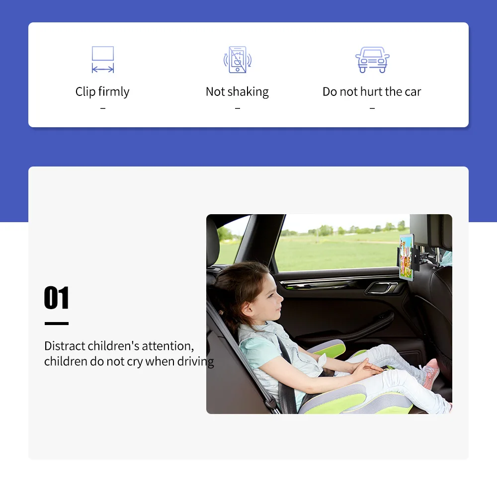 esr car phone holder for ipad stand car seat back holder for headrest bracket 360 rotation car mounted holder for ipad tablets free global shipping