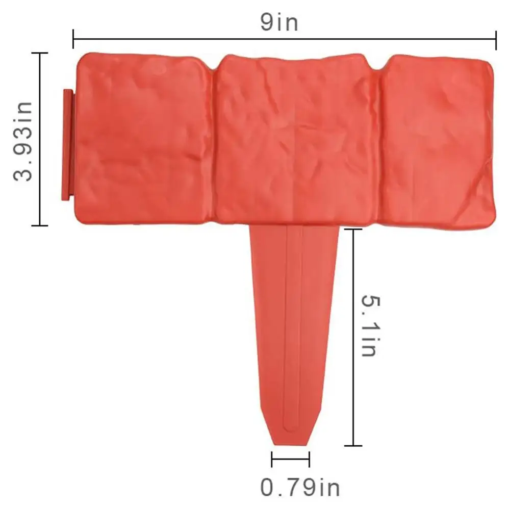 

10 Pieces of Garden Fence Imitation Stone Fence Garden Plastic Fence Splicing Fence Grass Fence