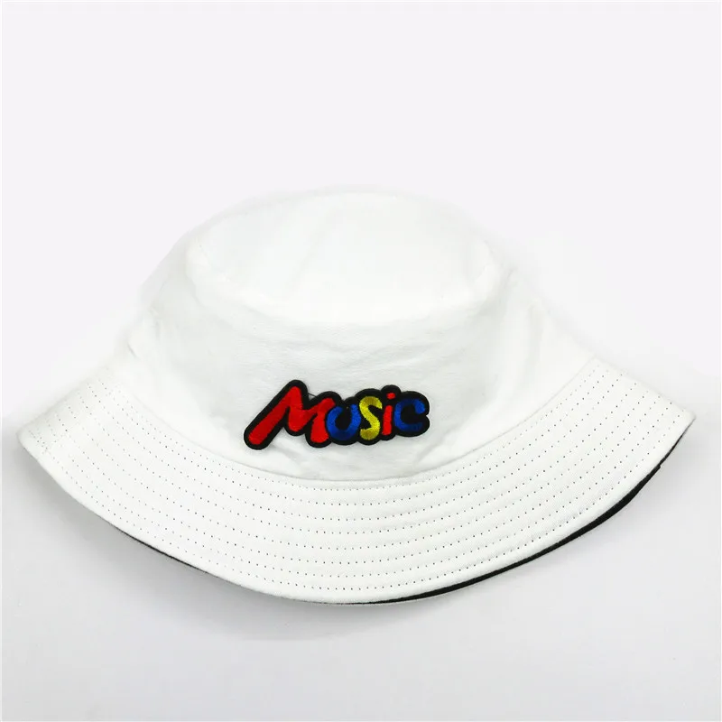 Хлопковая Панама LDSLYJR с музыкальной вышивкой рыбацкая шляпа уличная дорожная от