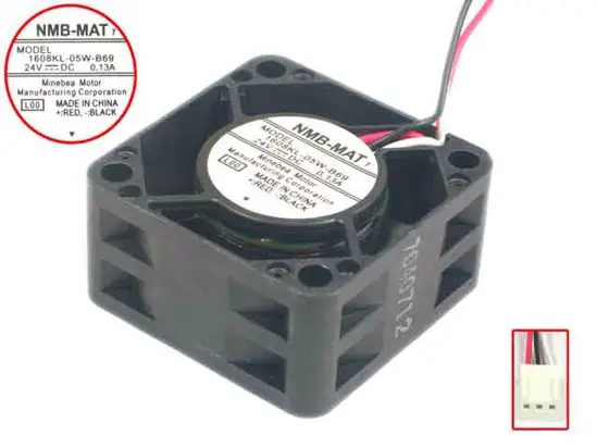 NMB-MAT 1608KL-05W-B69 L00 DC 24В 0.13A 40x40x20 мм вентилятор охлаждения сервера