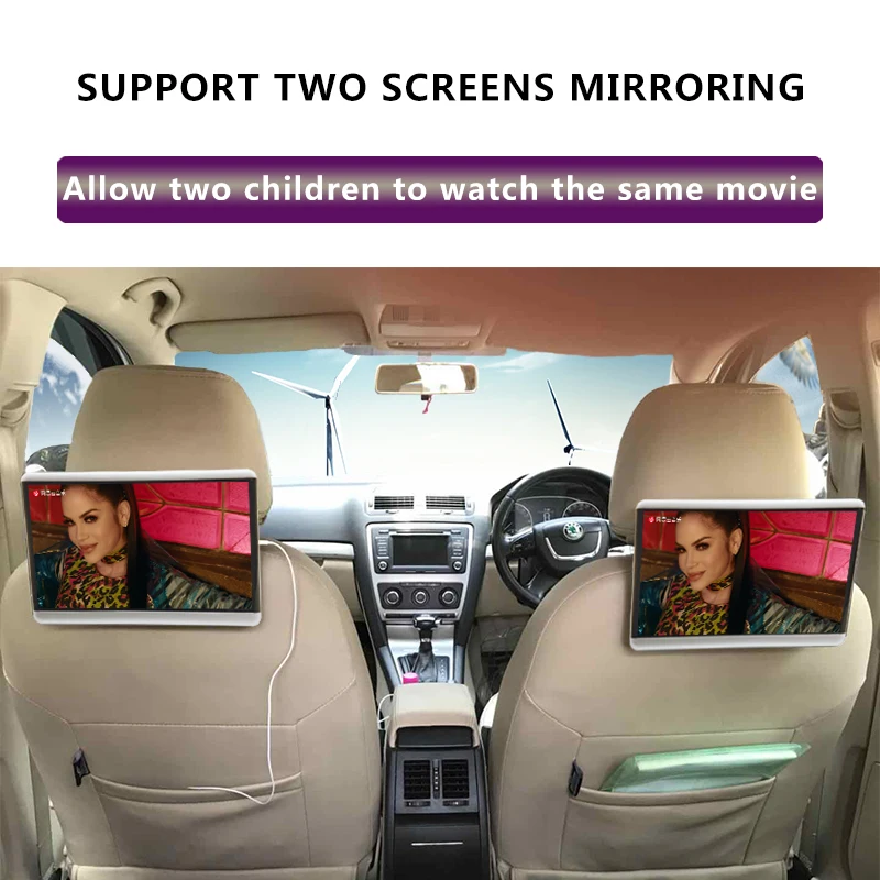 10,1 дюймов Android 8,1 4K 1080P 1920*1200 Автомобильный подголовник монитор сенсорный экран wifi/Bluetooth/USB/SD/HDMI/FM/Mirroring/Miracast