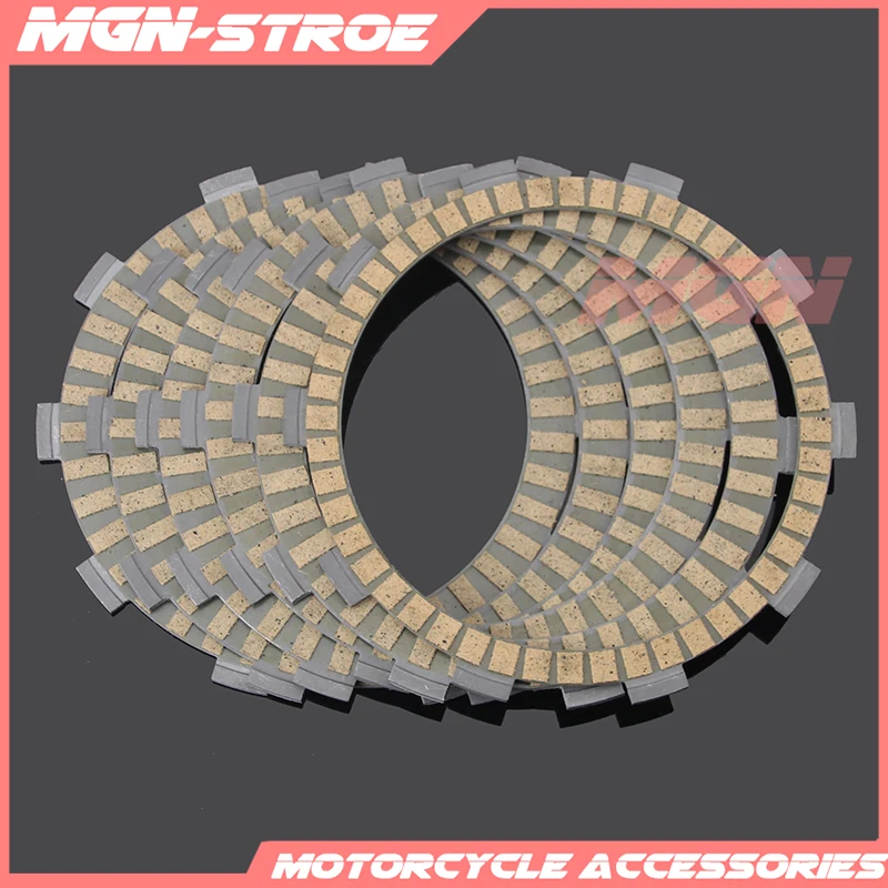 

Motorcycle Clutch Friction Plates Disc Set 6pcs For HONDA VRX400 VT500 NX250 CBF250 AX-1 NSR125 1990-2003 CRM125 1990-1999