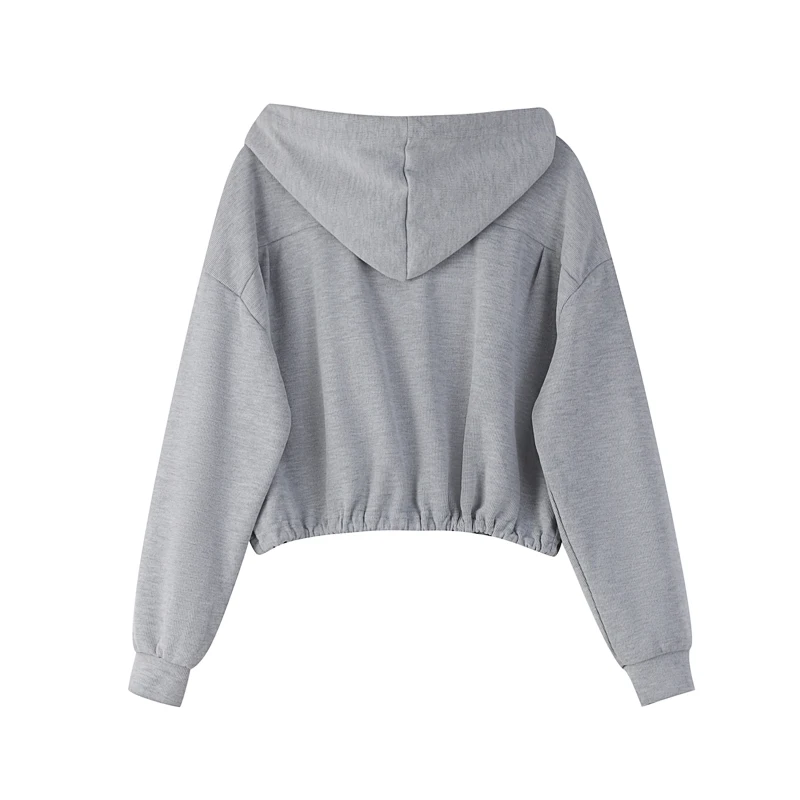 Толстовка Женская однотонная Повседневная шикарный Укороченный кардиган на