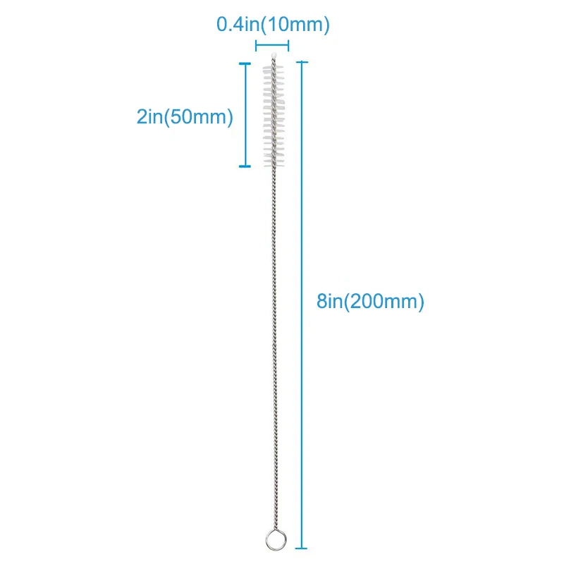 GOALONE 100 шт./компл. соломенная щетка многоразовая Очищающая из нержавеющей стали