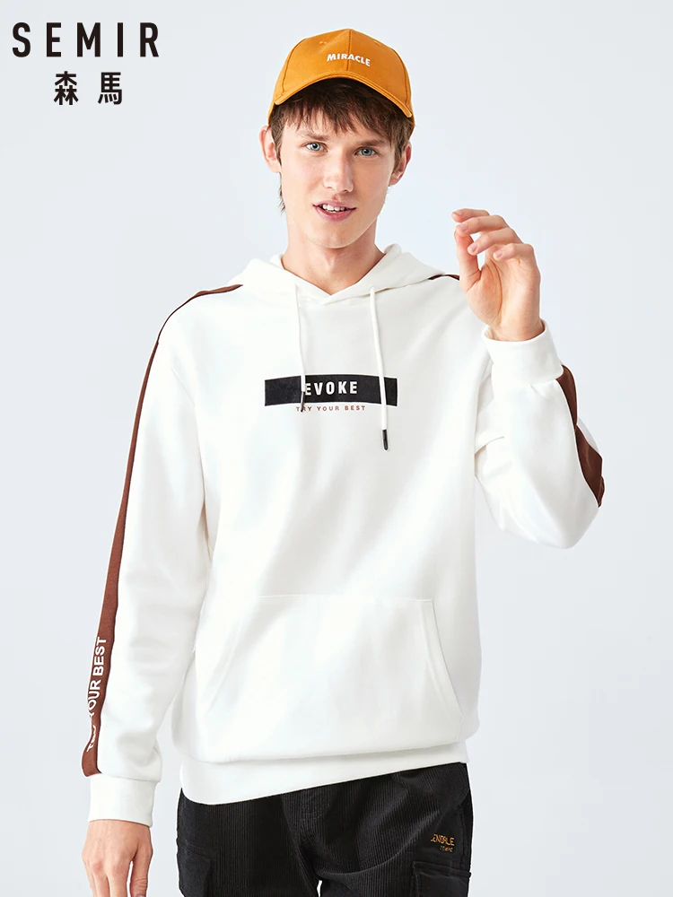 Semir свитер для мужчин новый с капюшоном Водолазка Топы удобные подростковые