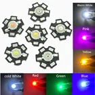 10 шт. 1 Вт 3 Вт высокой мощности Светодиодный полный спектр белый теплый белыйзеленыйсинийтемно-красный 660nm Королевский синий IR UV фильтра объектива с 20 мм с изображением чёрных звёзд печатных плат