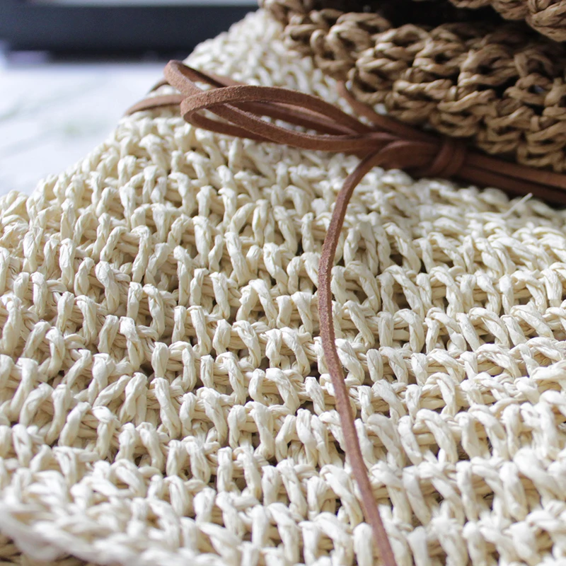 

Simple Ladies Sun Hat For Women Bowknot Raffia Straw Hat Foldable Summer Hat Wide Brim Beach Hat Female Chapeau Femme