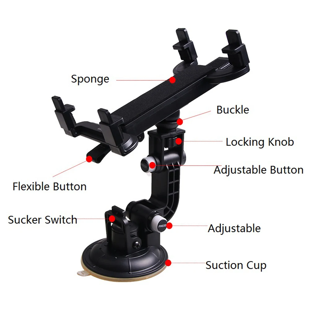 Универсальный автомобильный держатель для iPad планшета ПК присоска стекло
