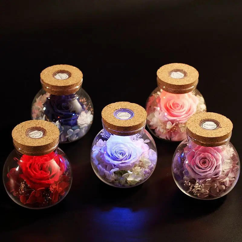 Бутылка желаний которая излучает цветные огни (Led) со свежей консервированной