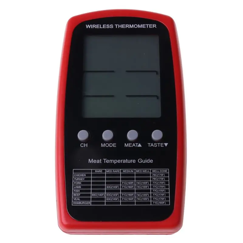 

Digital BBQ Dual Probe Thermometer Wireless Kitchen Oven Food Cooking Grill Smoker Meat Thermometer Meter Gauge Tool