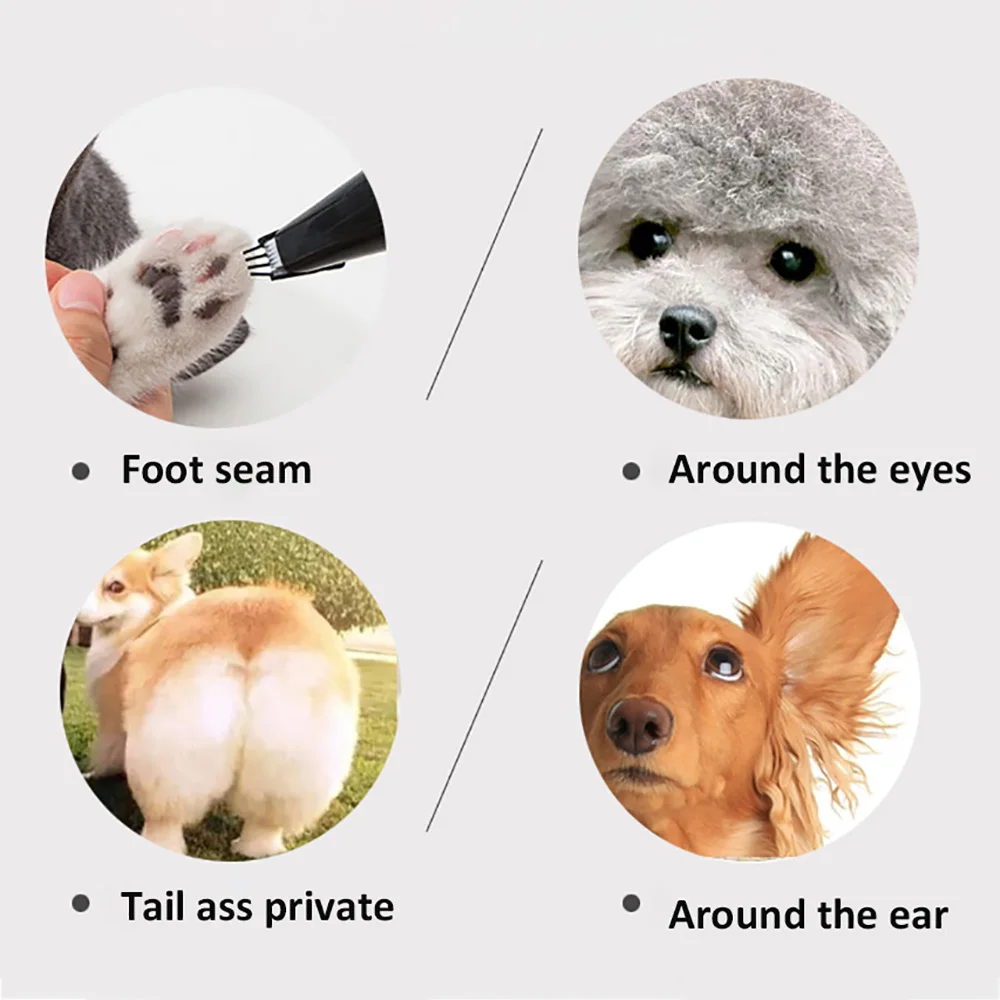 2.0 Version Pet Feet Trimmer Dog Hair Grooming Local Shaver USB Rechargeable Cat Clipper Machine For The Ears Eyes Foot Seam | Дом и сад
