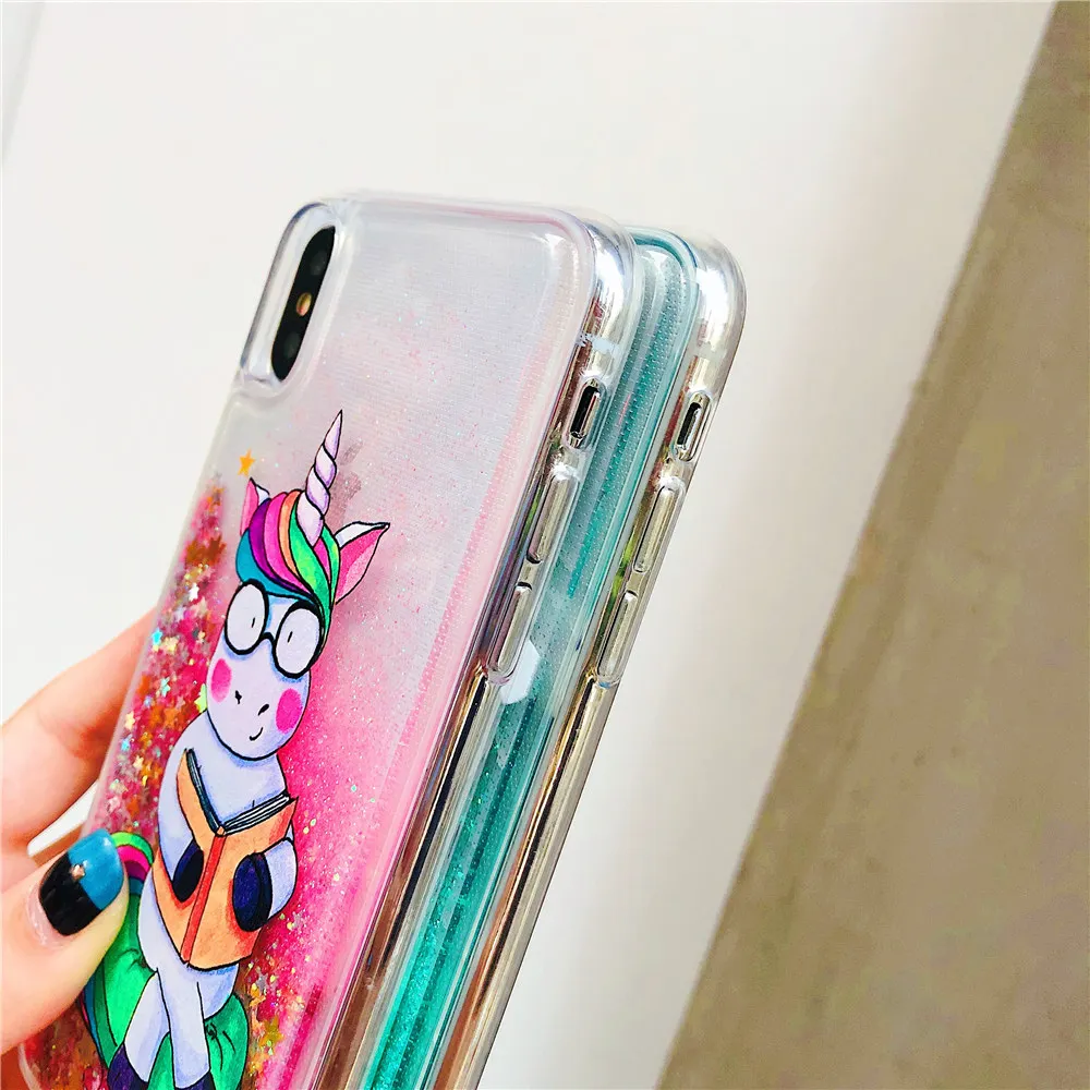 Glitter Lxury Liquid Sand Case Shell for iPhone 11 Pro X XS MAX XR 6 6S 7 8 Plus 5 5S SE Back Fitted Cover Stylish Painted |