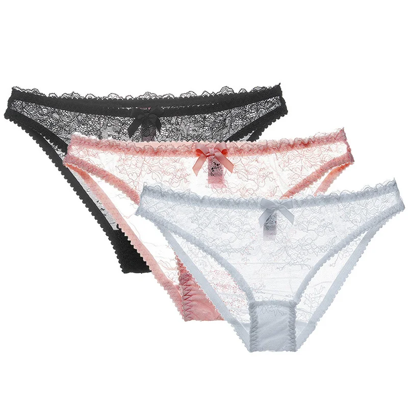 Varsbaby, сексуальные кружевные трусы с низкой талией, S-XL, нижнее белье, прозрачные трусики, 3 шт./лот