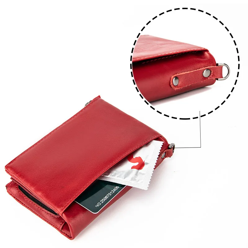 Умный кожаный женский кошелек маленький бумажник с монетницей кредитницей