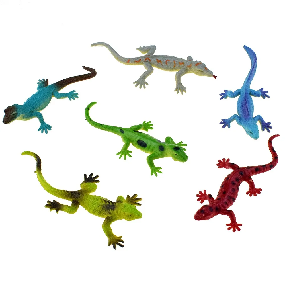 

Six kinds of PVC imitation lizard animal model spoof frightening toys