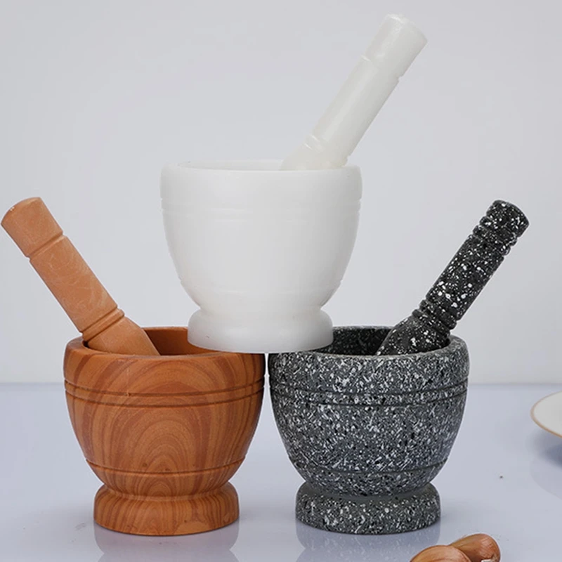 

Mortar Pound Garlic Pestle Spice Crusher Resin Bowl Tough Foods Pepper Ginger Herbs Garlic Grinder Spices Tool