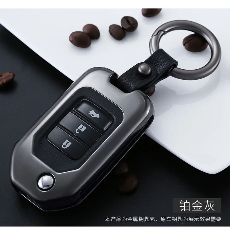 Алюминиевый сплав 1 шт. 3 или 2 кнопки чехол для ключа автомобиля Honda FIT XRV VEZEL CITY JAZZ