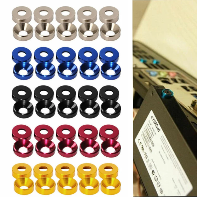 M2/M2.5/Φ алюминиевая шайба красочная анодированная Бриллиантовая прокладка для