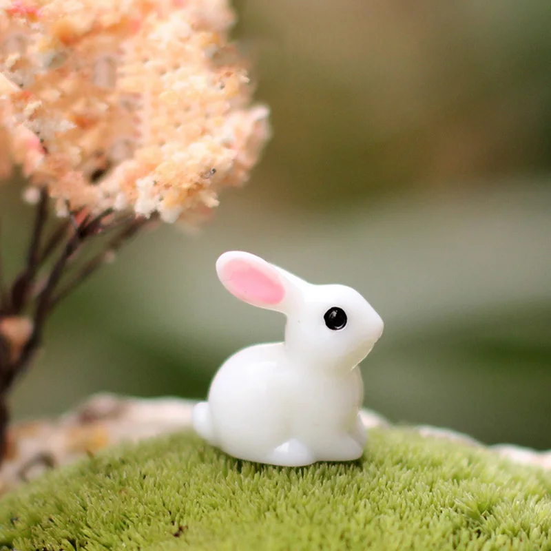 Rabbit DIY ремесло кукольный домик Декор горшок Фея микро-ландшафт мха тяжесть Горячая 1 шт популярное садовое украшение миниатюрное - Цвет: Rabbit