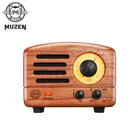 MUZEN OTR Деревянный Маленький Портативный беспроводной Bluetooth динамик для улицы с FM-радио Ручной Работы Деревянный сабвуфер Ретро Художественный подарок