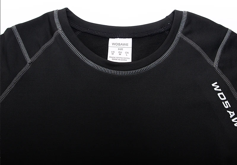 WOSAWE термальный флисовый базовый слой Велоспорт Джерси для мужчин женщин