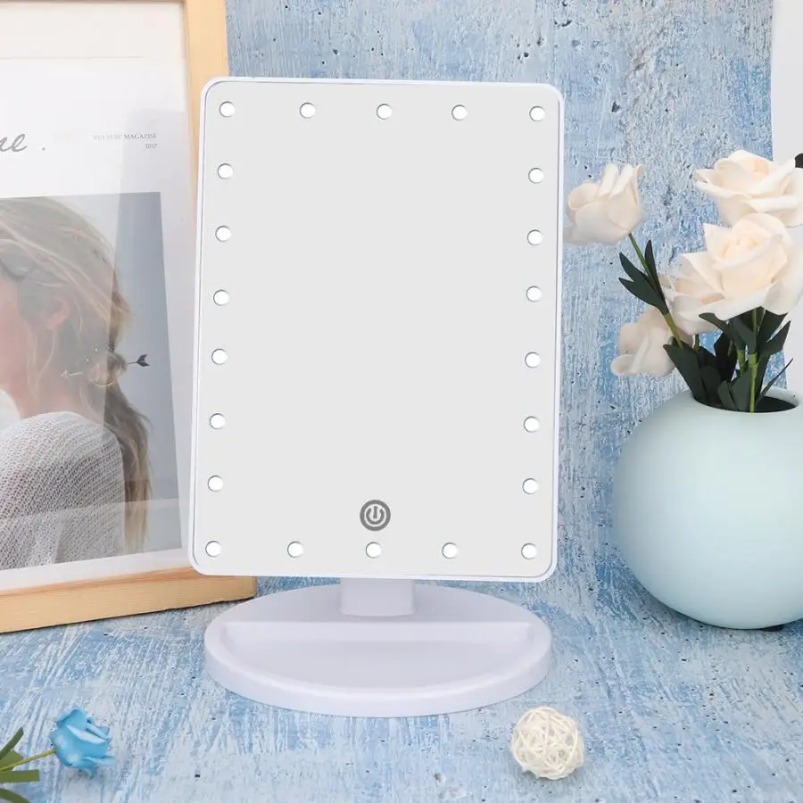 Настольный светодиодный макияж зеркало модный Регулируемый заполняющий свет