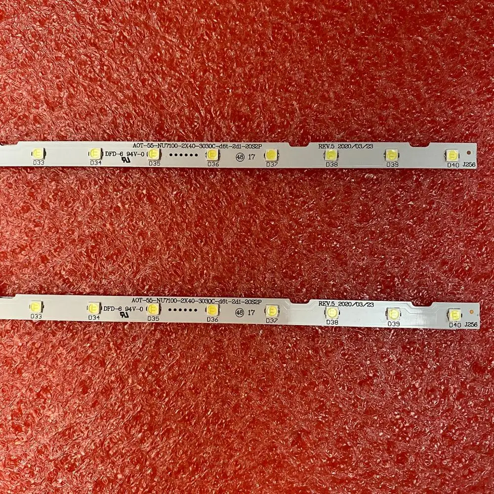 Светодиодная лента (2) для Samsung UE55NU7379 UE55RU7179 UN55NU7100F UN55NU7100 UE55NU6035 UE55NU7372U UE55NU7105K UN55NU7300