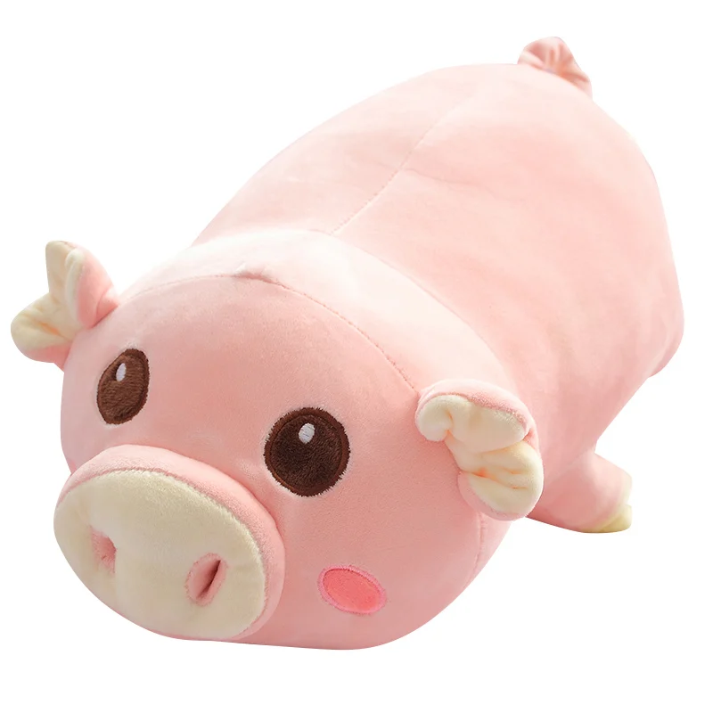 

Big size cute Squishy Pig Stuffed Doll Lying Plush Pig Toy Pink Animals Soft Plushie pillow Kids Comforting Gift