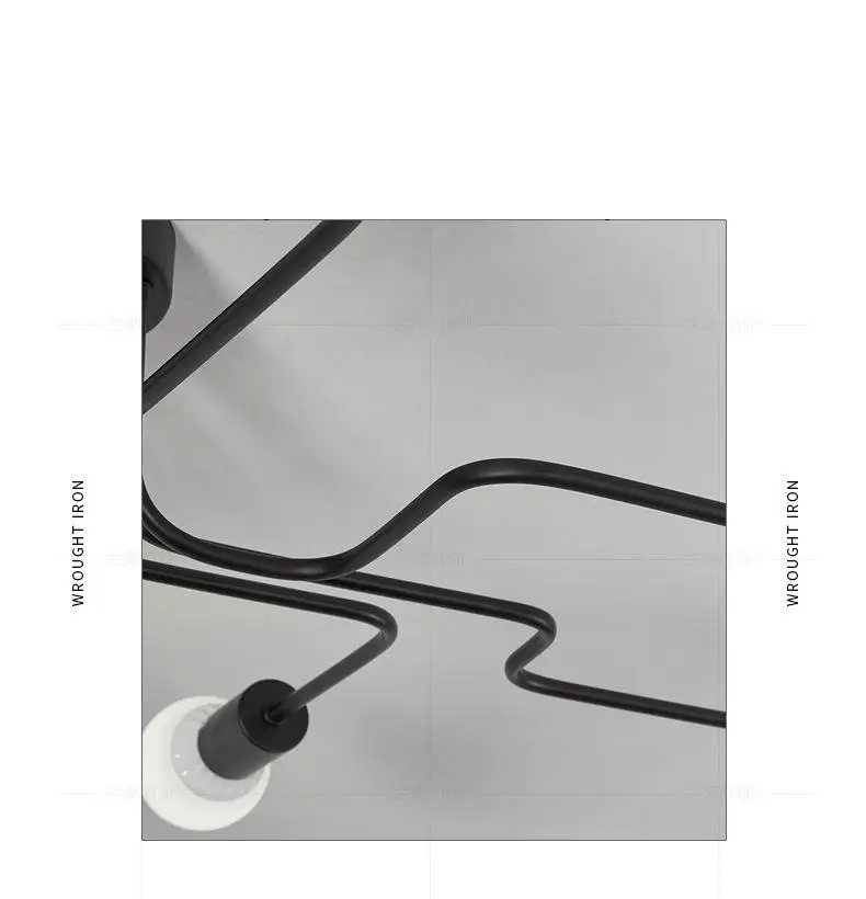 4 Heads Vintage Loft Nordic Wrought Iron Ceiling Lights Lamp for Living Room Bedroom Retro lampara techo | Лампы и освещение