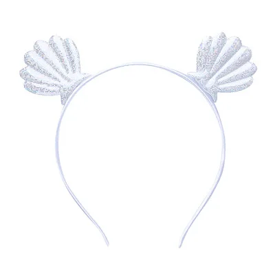 

1 шт. Корейская версия милой атласной плиссированной повязки на голову, кремовый женский Универсальный головной убор