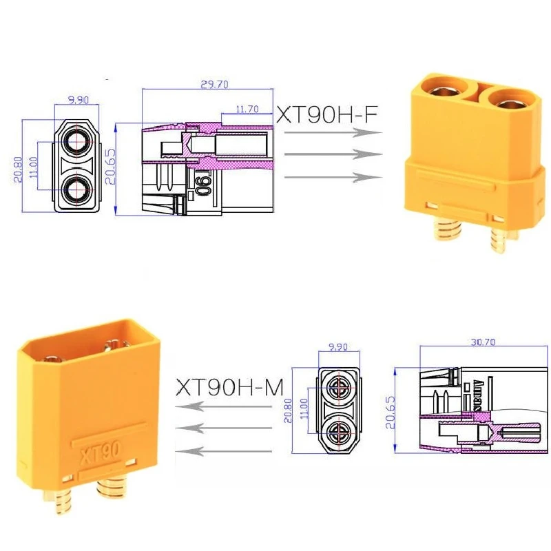 xt90 xt 90 штекер женский пуля инстр