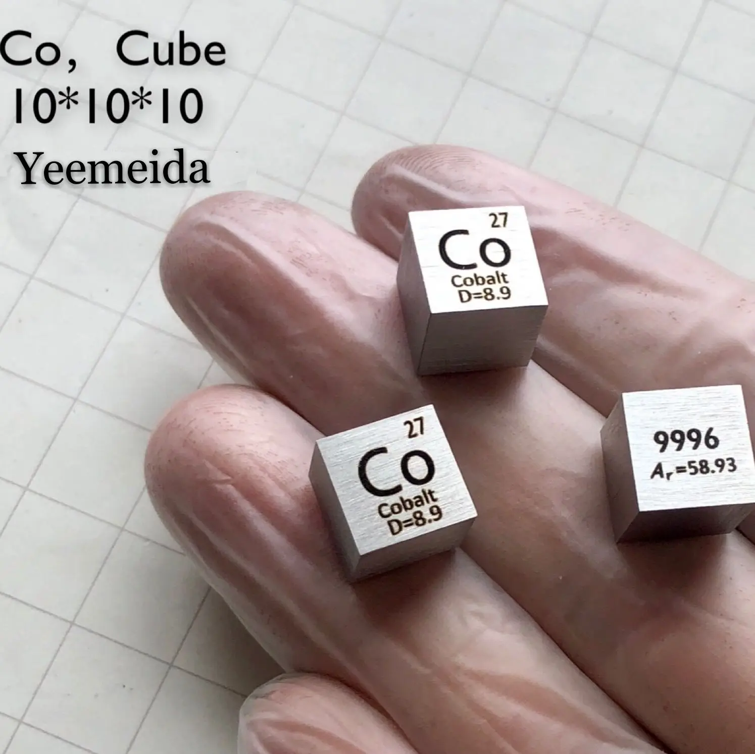 

High Purity 99.96 Pure Cobalt Co Carved Element Periodic Table 10mm Cube