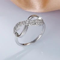high quality simple bow cz ring for women exquisite micro zircon ring ladies ring fashion jewelry 2021