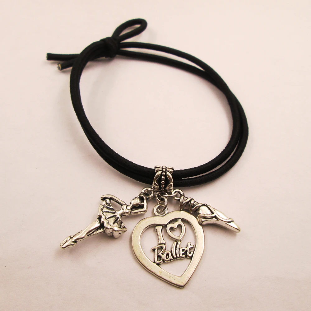 

Повязка на голову унисекс эластичная с надписью «I Love Ballet»